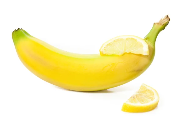 Banán a citronem — Stock fotografie