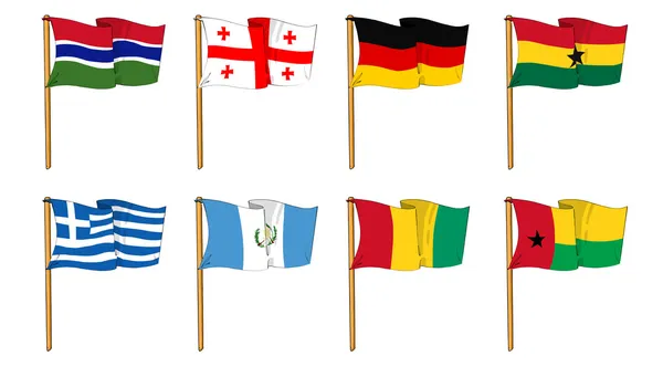 Ręcznie rysowane flagi świata - litera g — Zdjęcie stockowe