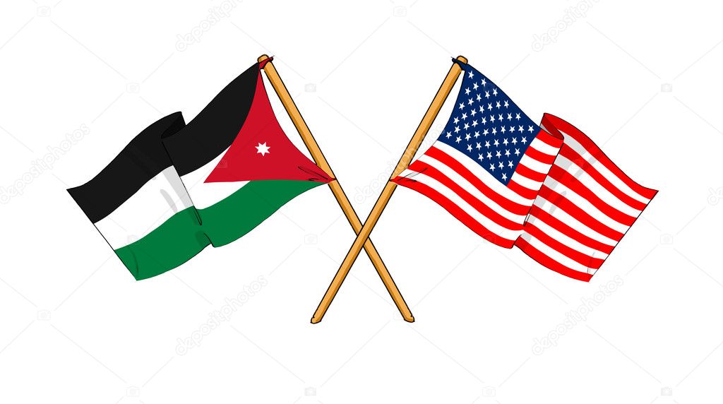 America and Jordan alliance and friendship — Stock Photo © rolfik 9284191