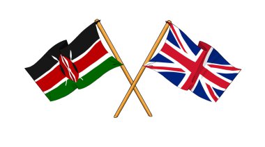 United Kingdom and Kenya alliance and friendship clipart