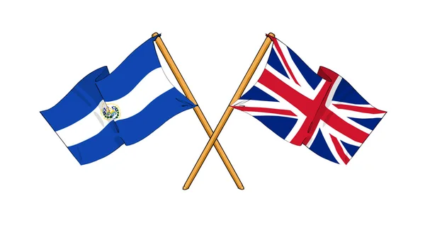 United Kingdom and El Salvador alliance and friendship — Stock Photo, Image