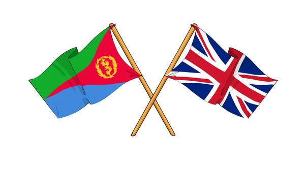 United Kingdom and Eritrea alliance and friendship — Stock Photo, Image