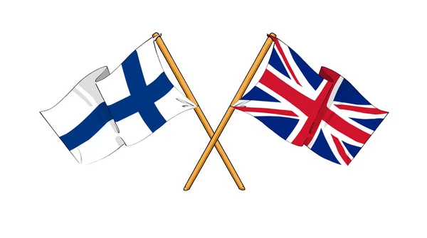 Vereinigtes Königreich und Finnland Allianz und Freundschaft — Stockfoto