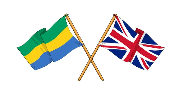 United Kingdom and Gabon alliance and friendship — Stock Photo, Image