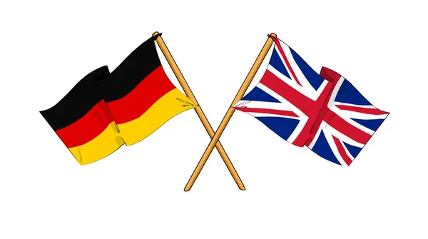 İngiltere ve Almanya İttifak ve dostluk — Stok fotoğraf