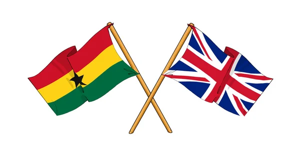 United Kingdom and Ghana alliance and friendship — Stock Photo, Image