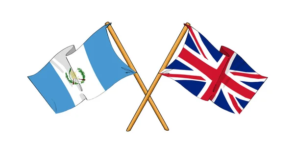 Reino Unido y Guatemala alianza y amistad — Foto de Stock