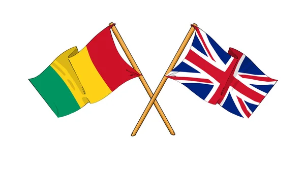 United Kingdom and Guinea alliance and friendship — Stock Photo, Image