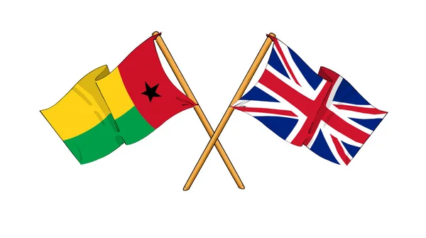 United Kingdom and Guinea-Bissau alliance and friendship — Stock Photo, Image