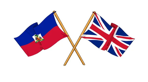 United Kingdom and Haiti alliance and friendship — Stock Photo, Image