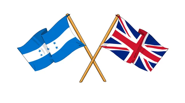 United Kingdom and Honduras alliance and friendship — Stock Photo, Image