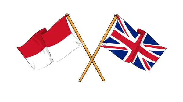 Alliance et amitié Royaume-Uni et Indonésie — Photo