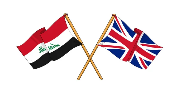 United Kingdom and Iraqi alliance and friendship — Stock Photo, Image