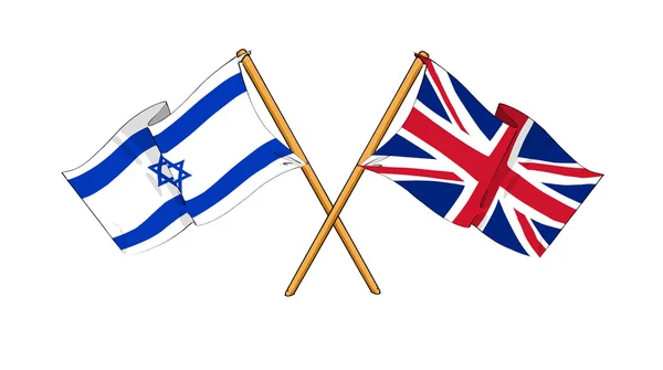 United Kingdom and Israel alliance and friendship — Stock Photo, Image