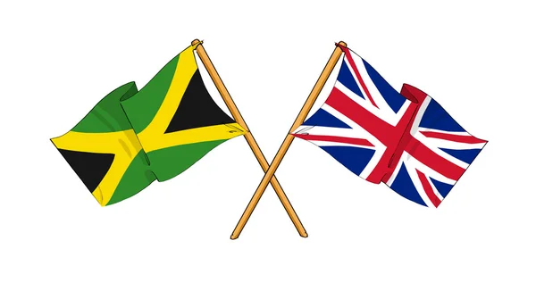 United Kingdom and Jamaica alliance and friendship — Stock Photo, Image