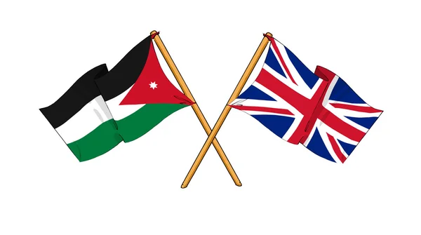 Reino Unido y Jordania alianza y amistad —  Fotos de Stock