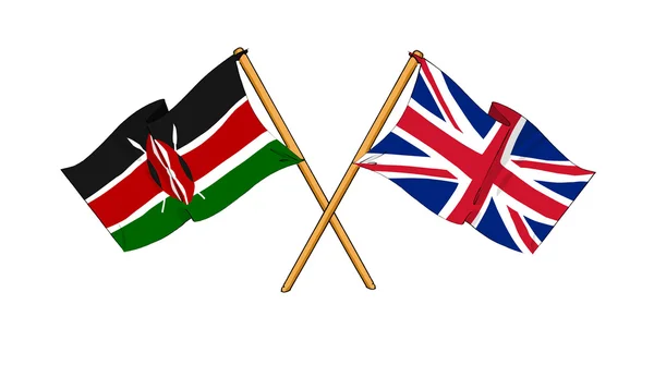 Wielka Brytania i Kenii Sojuszu i przyjaźń — Zdjęcie stockowe