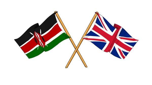 stock image United Kingdom and Kenya alliance and friendship