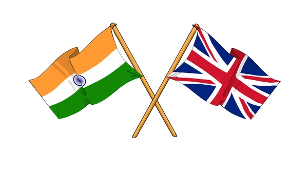 Velká Británie a Indii spojenectví a přátelství Stock Snímky