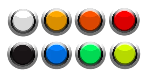 stock image Simple colorful buttons icons