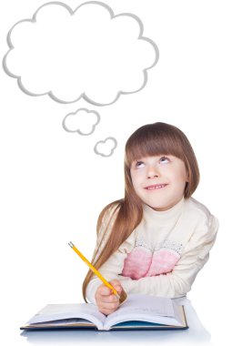 Child thinking clipart