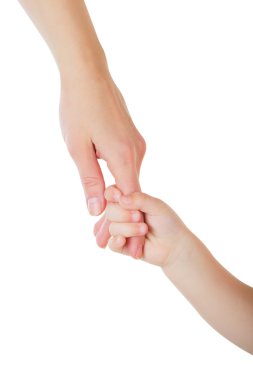 Father giving hand to a child clipart