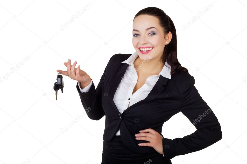 Business woman with the keys
