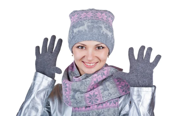 Gyönyörű téli nő — Stock Fotó