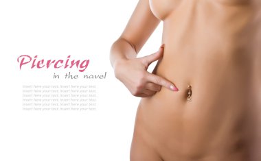 Belly piercing clipart