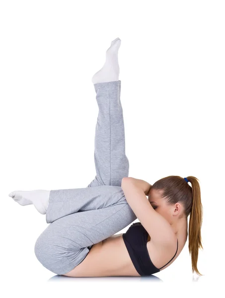 Yoga praktizieren — Stockfoto