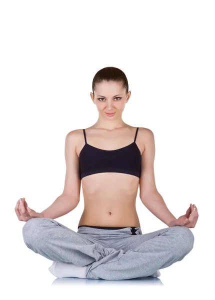 Praticare yoga — Foto Stock