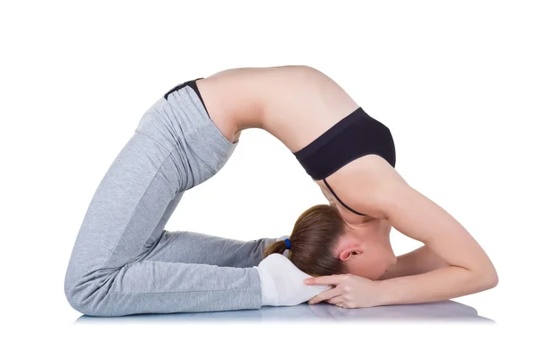 Öva yoga — Stockfoto