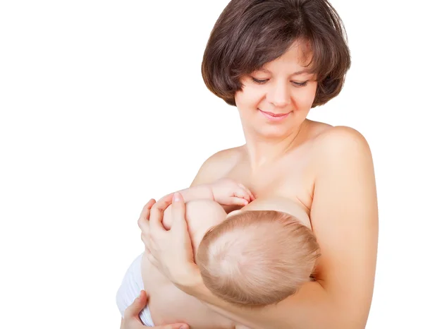 Мать кормит грудью своего ребенка — стоковое фото