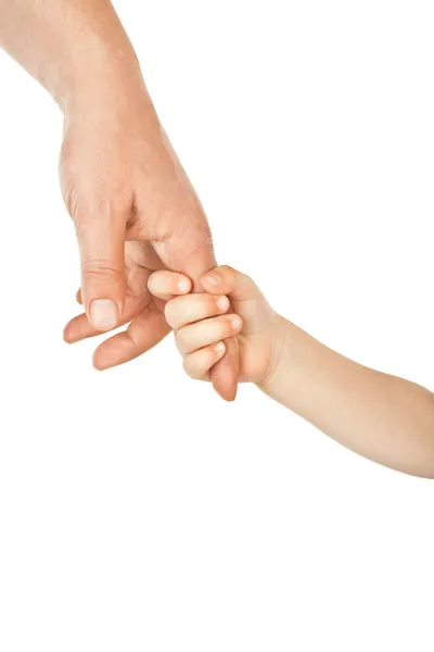 Pai dando a mão a uma criança — Fotografia de Stock