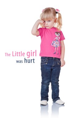The little girl was hurt clipart