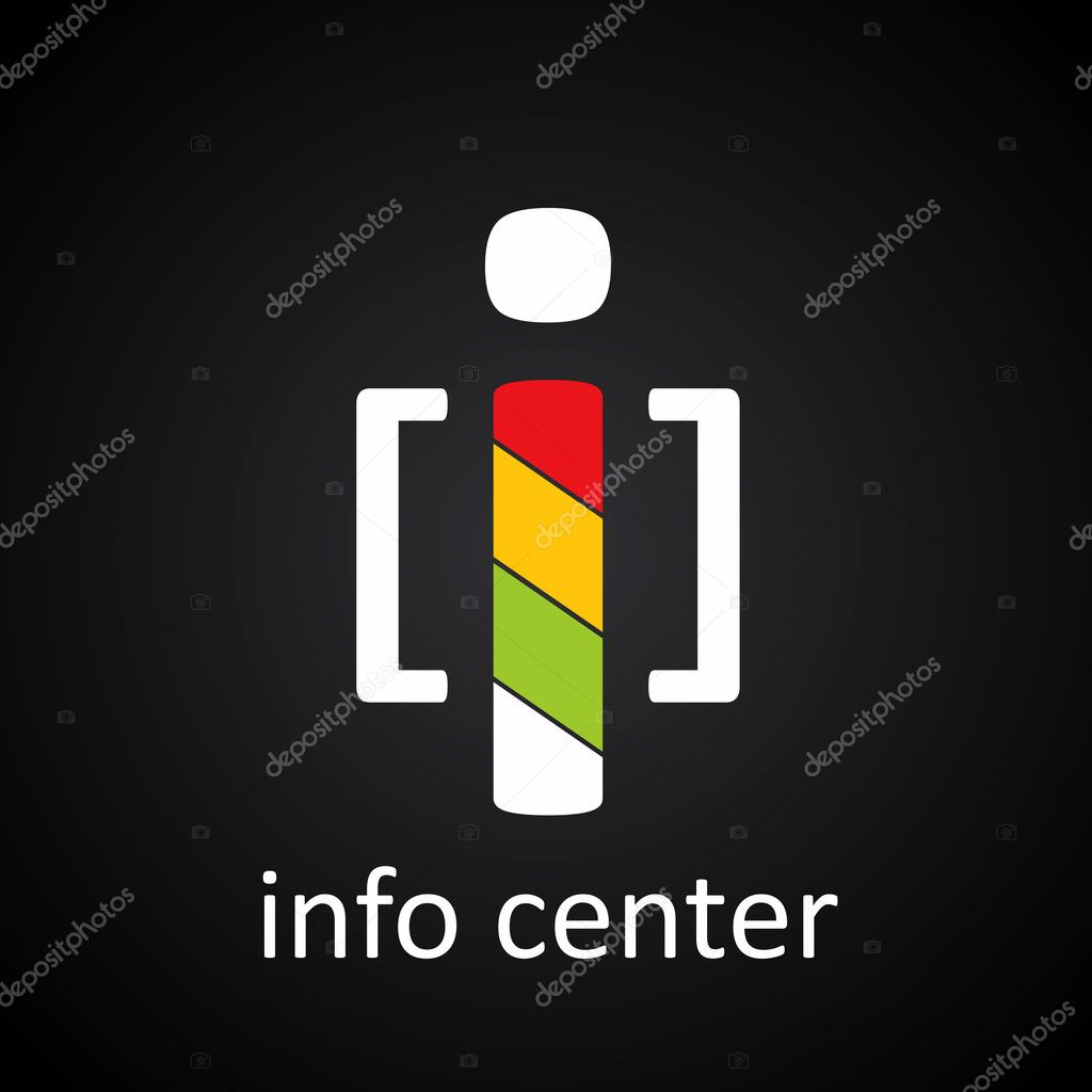 Info center sign, symbol or logo business