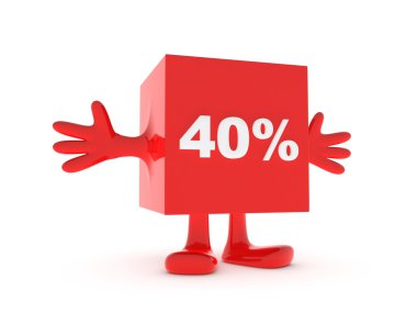 40 Percent clipart