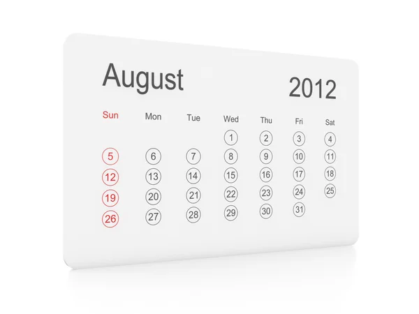 August 2012 — Stock Photo, Image