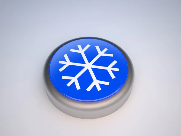 stock image Blue ice glossy button