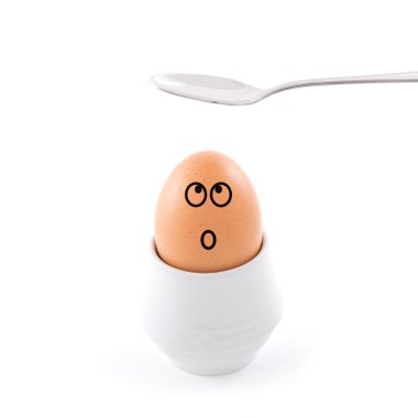 Scared egg clipart