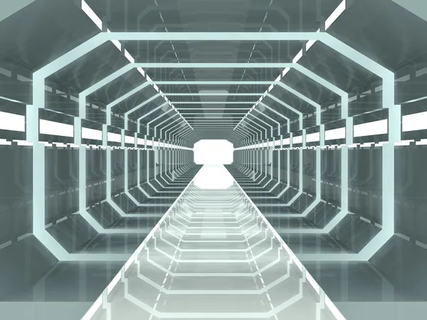 Sciencefiction corridor — Stockfoto
