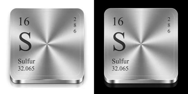 Sulfur from periodic table — Stock Photo, Image