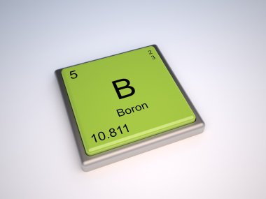 Boron from Mendeleev's table clipart