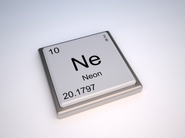 Neon from periodic table clipart