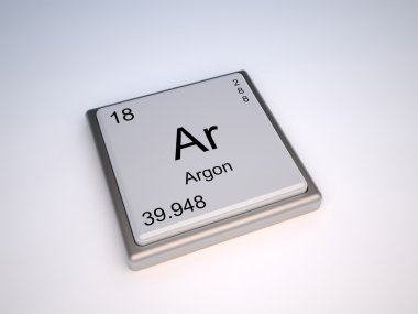 Argon from periodic table clipart