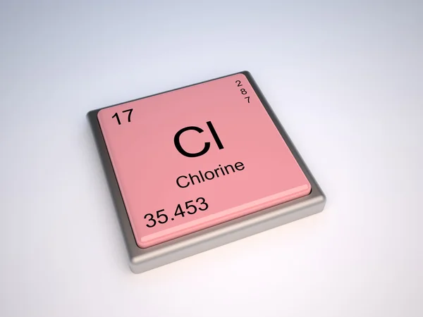 Chlorine from periodic table — Stock Photo, Image