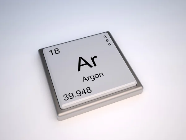Argon from periodic table — Stock Photo, Image
