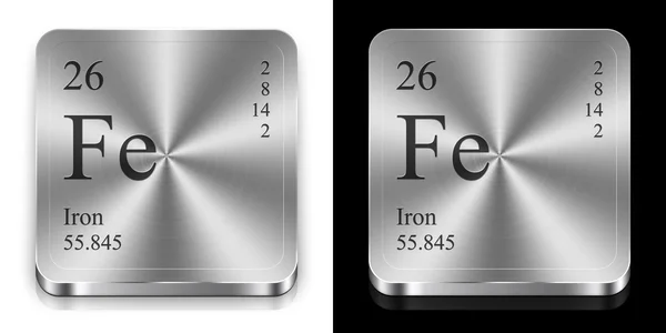 Ferro da tabela periódica — Fotografia de Stock