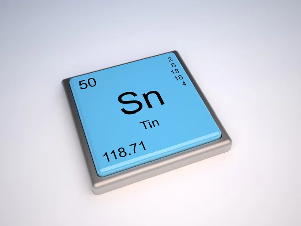 Tenn från periodiska systemet — Stockfoto