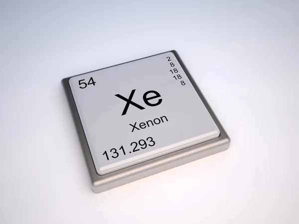Xenon uit periodieke tabel — Stockfoto